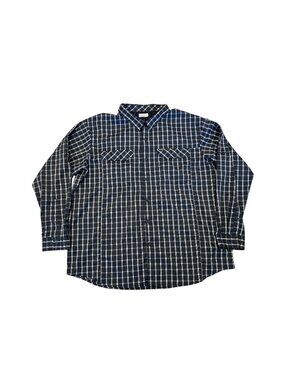 Columbia Mens 3XL OmniShade Long Sleeve Vented Fishing Hiking Shirt – Gray Plaid